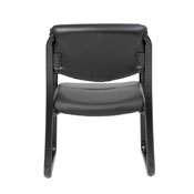 MID-BACK LEATHERPLUS POKER CHAIR ON STURDY STEEL FRAME WITH SLED BASE, B9529